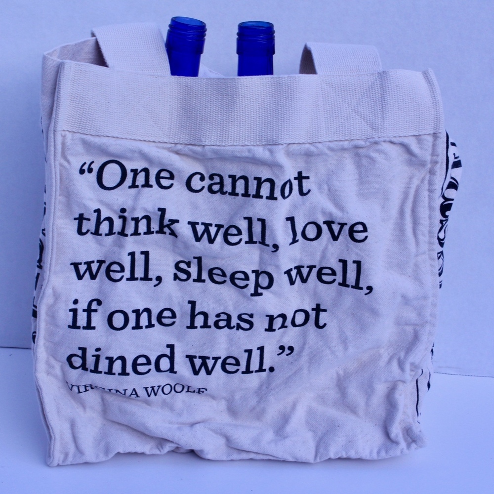 Off-White Wine  Bottle Picnic/Tote Bag